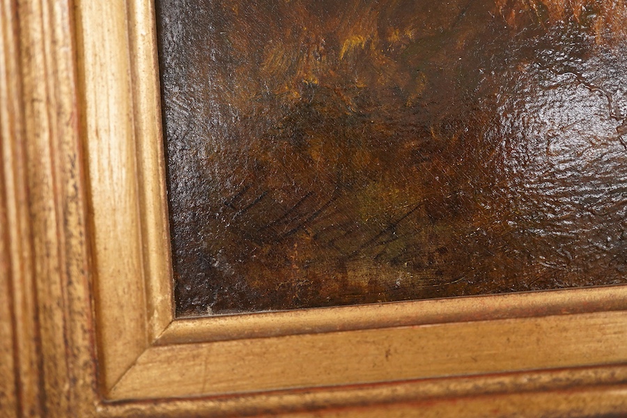 After William Gillard (c.1812-1897), 'Guarding the days bag'’, oil on canvas, 39 x 49cm